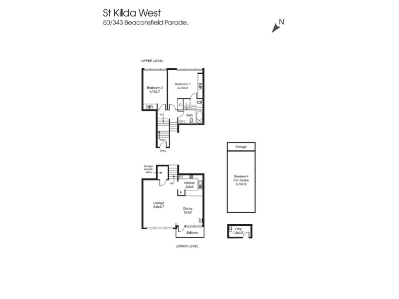 50/343 Beaconsfield Parade, St Kilda West VIC 3182 Floorplan
