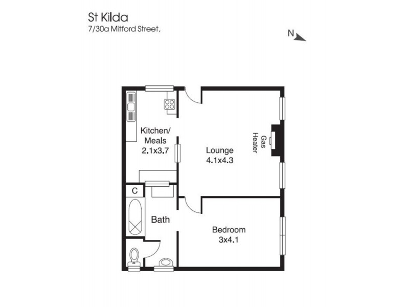 7/30a Mitford Street, St Kilda VIC 3182 Floorplan