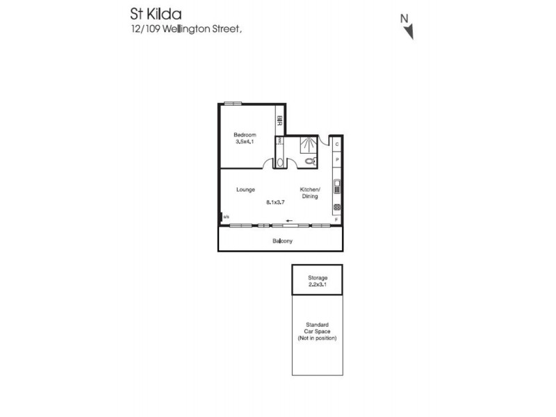 12/109 Wellington Street, St Kilda VIC 3182 Floorplan