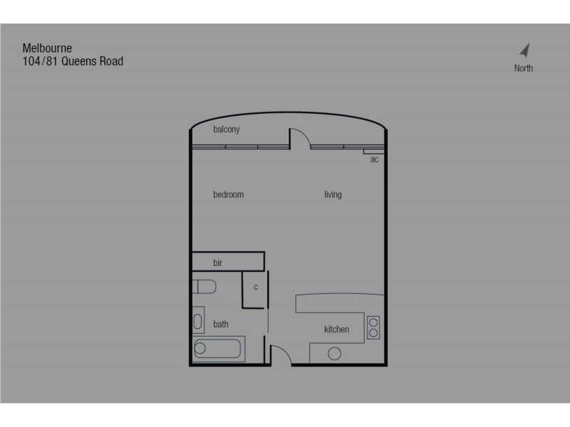Apartment 104/81 Queens Road, Melbourne VIC 3000 Floorplan