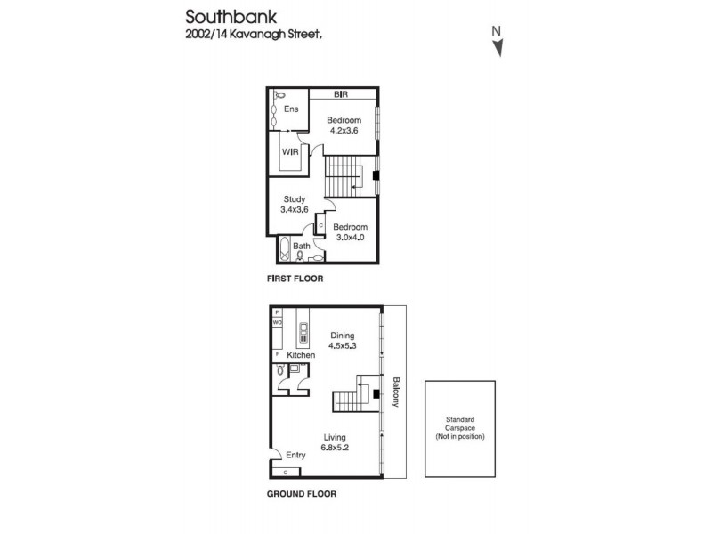 2002/14-16 Kavanagh Street, Southbank VIC 3006 Floorplan