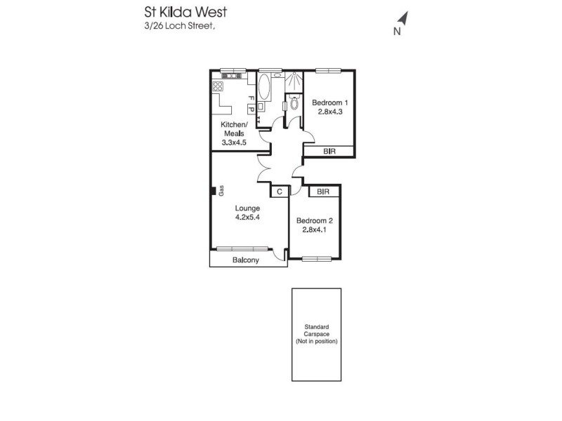 3/26 Loch Street, St Kilda West VIC 3182 Floorplan