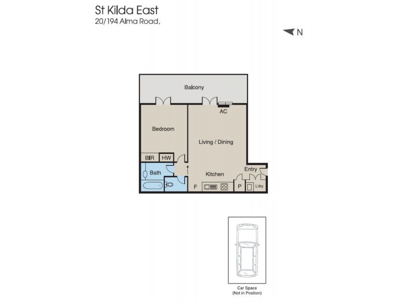20/194 Alma Road, St Kilda VIC 3182 Floorplan