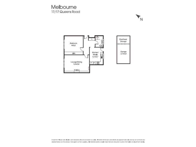 17/17 Queens Road, Melbourne VIC 3000 Floorplan