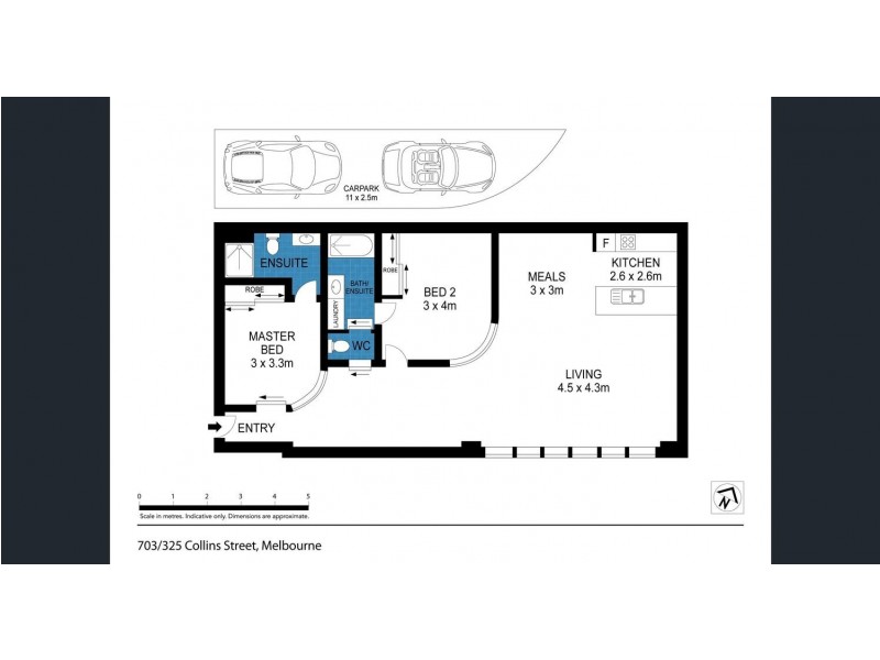 703/325 Collins Street, Melbourne VIC 3000 Floorplan