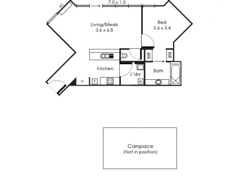 2303/83 Queensbridge Street, Southbank VIC 3006 Floorplan