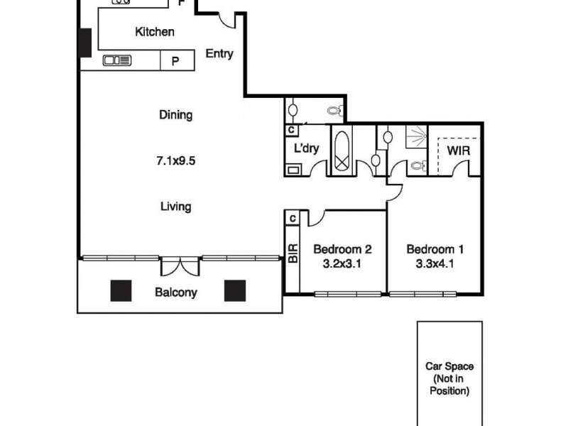 42/1 Queensberry Street, Carlton VIC 3053 Floorplan