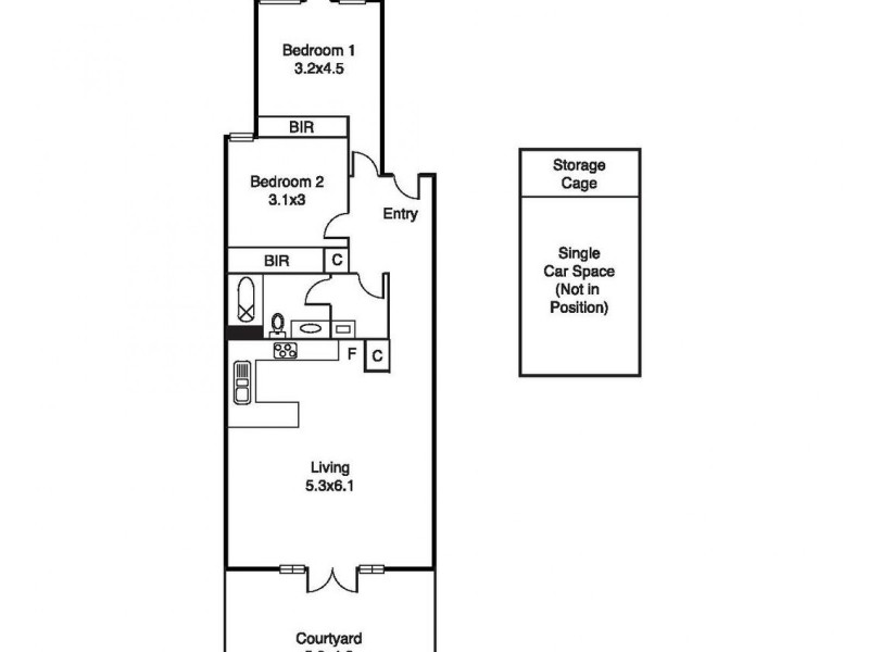 3/151-153 Fitzroy Street, St Kilda VIC 3182 Floorplan