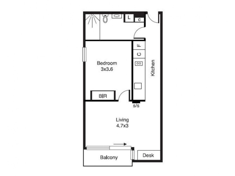 605/1A Yarra Street, South Yarra VIC 3141 Floorplan