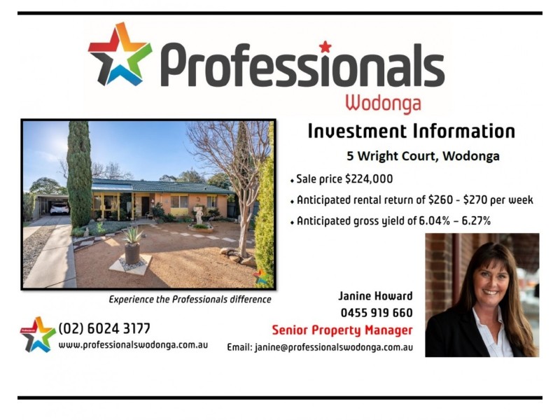 5 Wright Court, West Wodonga VIC 3690