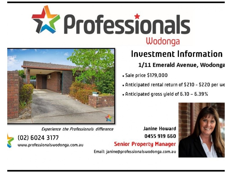 1/11 Emerald Avenue, Wodonga VIC 3690