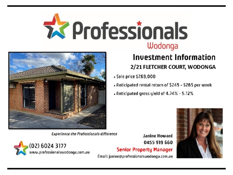 2/21 Fletcher Court, Wodonga VIC 3690