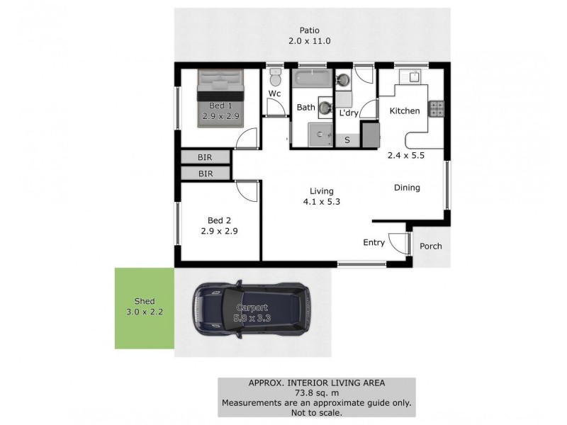 2/21 Fletcher Court, Wodonga VIC 3690 Floorplan