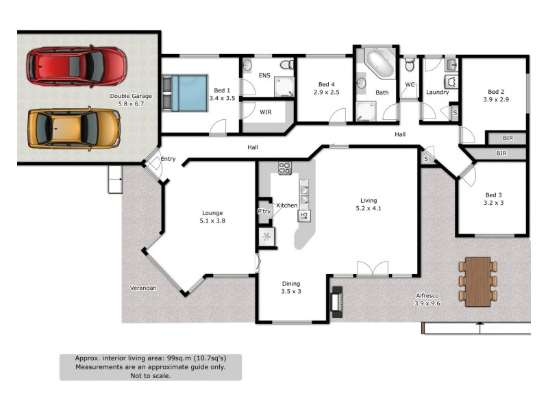 3 Berkeley Close, Wodonga VIC 3690 Floorplan