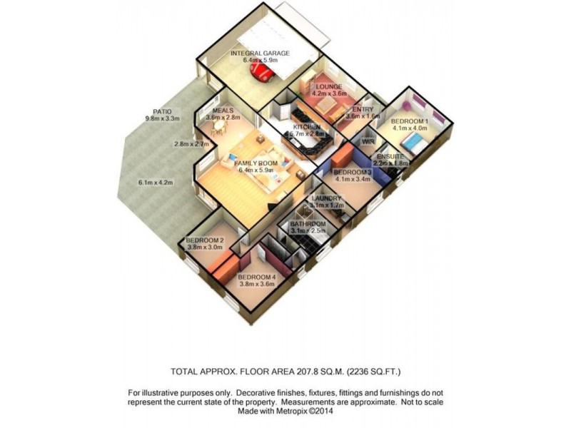 2 Irvine  Court, Wodonga VIC 3690 Floorplan