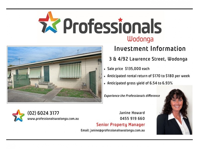 3 & 4/92 Lawrence Street, Wodonga VIC 3690