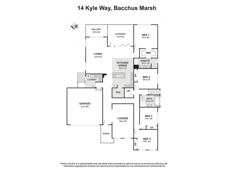 14 Kyle Way, Bacchus Marsh VIC 3340 Floorplan