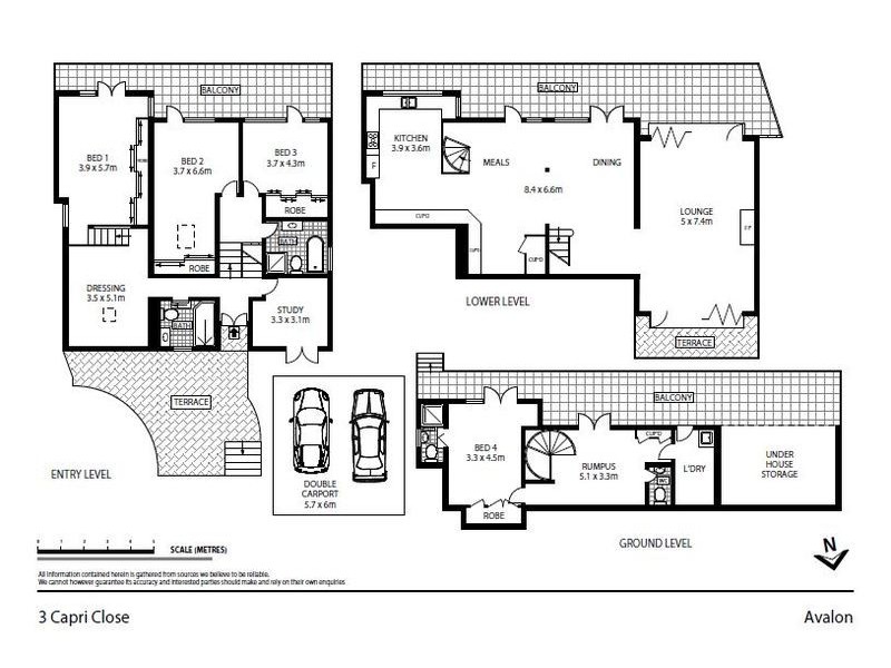 3 Capri Close, Avalon NSW 2107 Floorplan