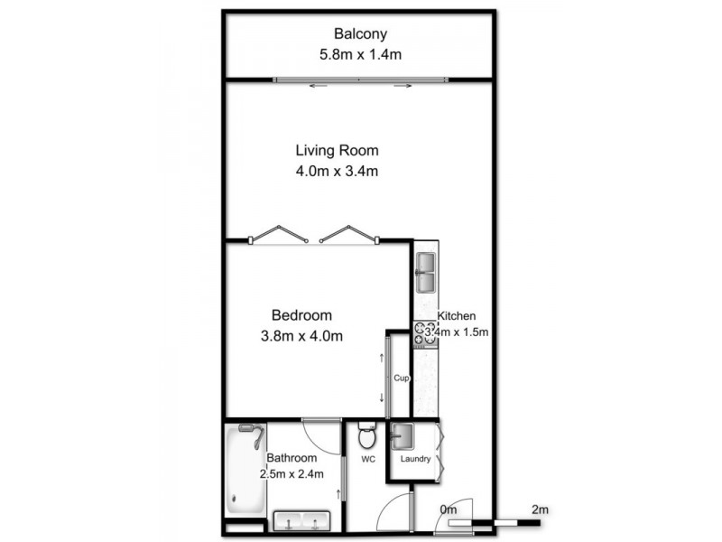 527/2 Martin Street, Ballina NSW 2478 Floorplan