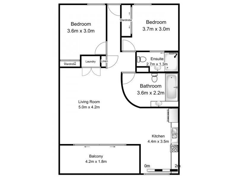 302/3-7 Grandview Street, East Ballina NSW 2478 Floorplan
