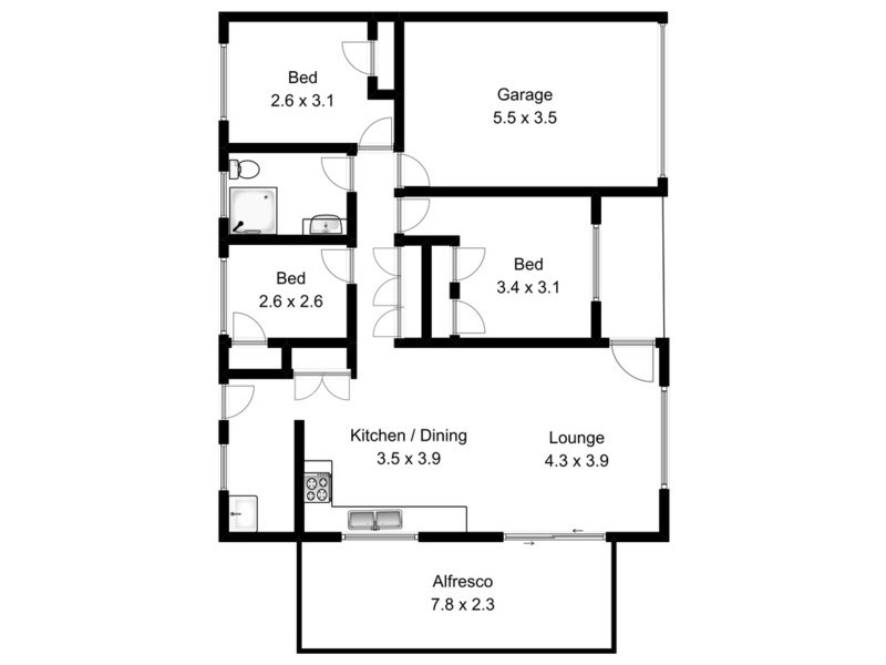 1/11 Henry Philp Avenue, Ballina NSW 2478 Floorplan