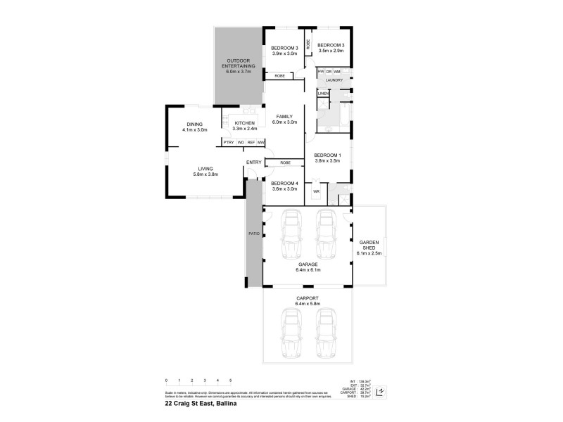 22 Craig Street, East Ballina NSW 2478 Floorplan
