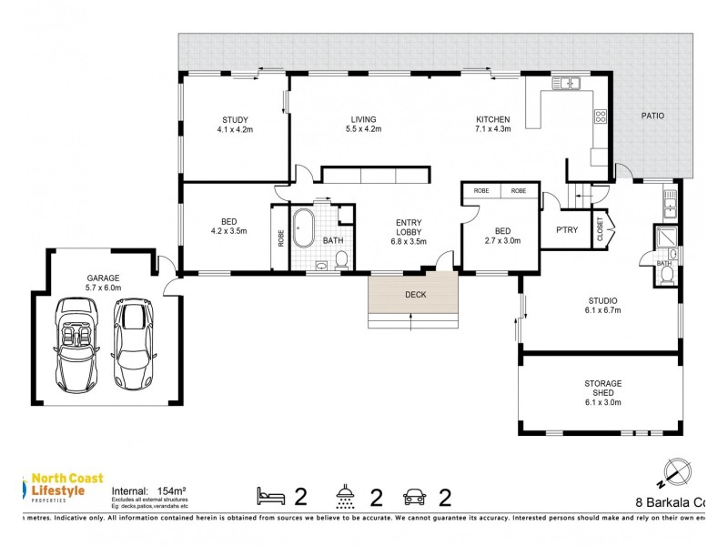 8 Barkala Court, Ocean Shores NSW 2483 Floorplan