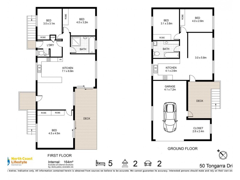 50 Tongarra Drive, Ocean Shores NSW 2483 Floorplan