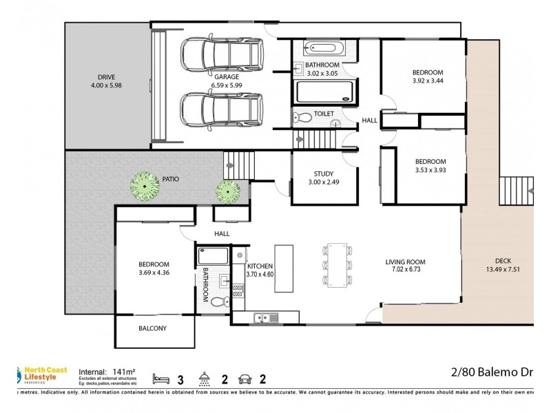 2/80 Balemo Drive, Ocean Shores NSW 2483 Floorplan