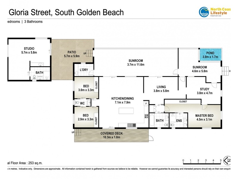 7 Gloria Street, South Golden Beach NSW 2483 Floorplan