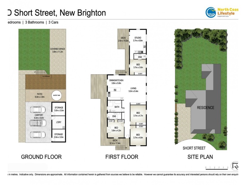1D Short Street, New Brighton NSW 2483 Floorplan