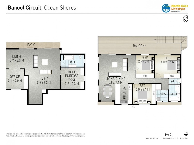 36 Banool Circuit, Ocean Shores NSW 2483 Floorplan
