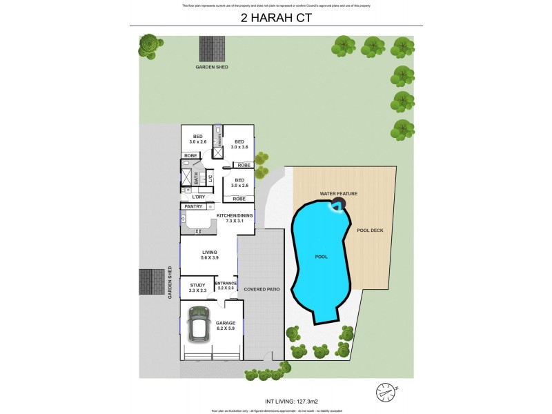 2 Harah Court, Ocean Shores NSW 2483 Floorplan