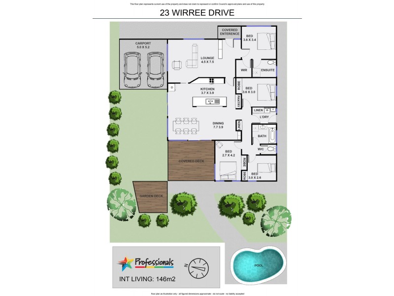 23  Wirree Drive, Ocean Shores NSW 2483 Floorplan