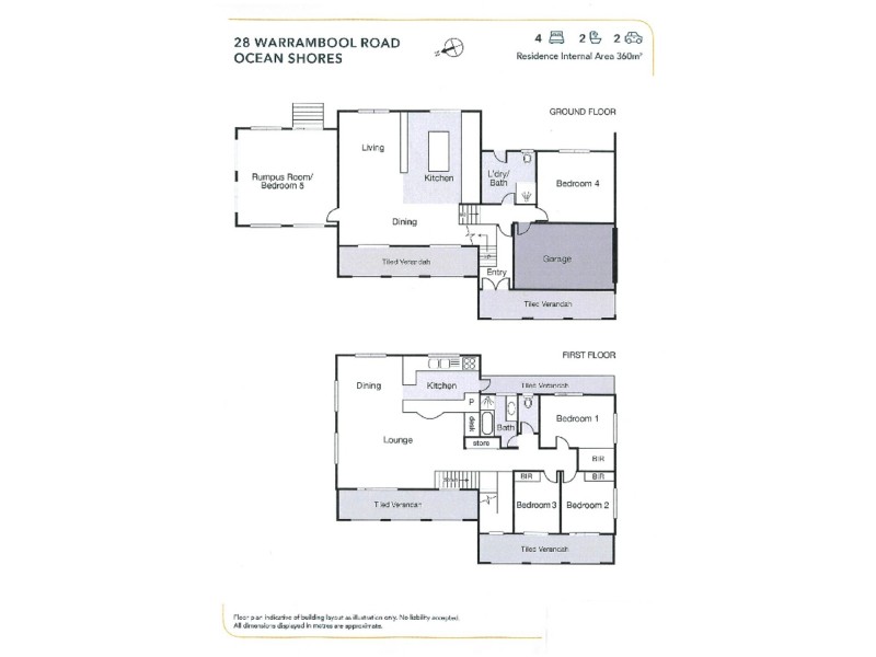 28 warrambool  rd, Ocean Shores NSW 2483 Floorplan