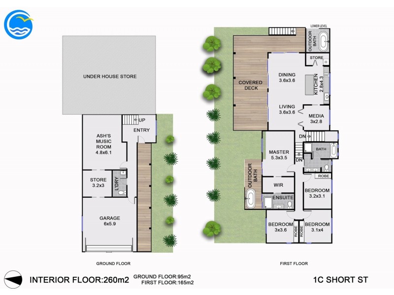 1 C Short Street, New Brighton NSW 2483 Floorplan
