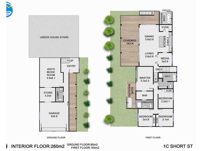1 C Short Street, New Brighton NSW 2483 Floorplan