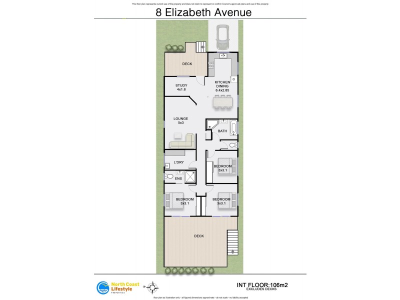 8 Elizabeth Avenue, South Golden Beach NSW 2483 Floorplan