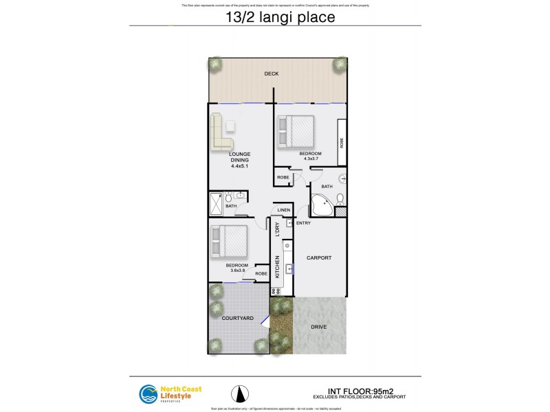 13/2 Langi Place, Ocean Shores NSW 2483 Floorplan