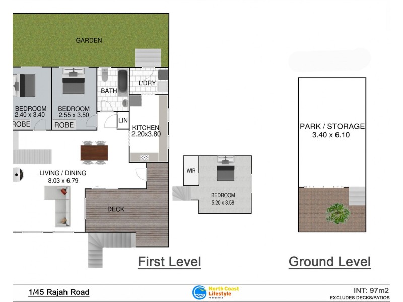 1/45 Rajah Road, Ocean Shores NSW 2483 Floorplan