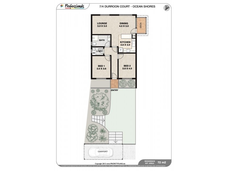 7/4 Durroon Court, Ocean Shores NSW 2483 Floorplan
