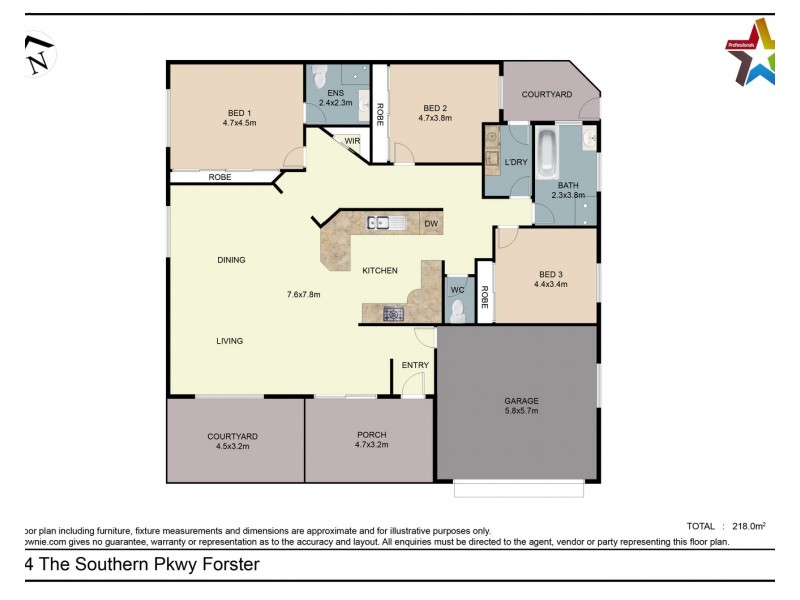 1/64 The Southern Parkway, Forster NSW 2428 Floorplan
