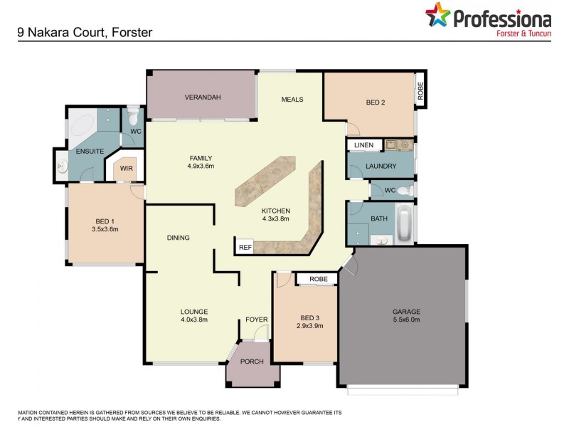 9 Nakara Court, Forster NSW 2428 Floorplan