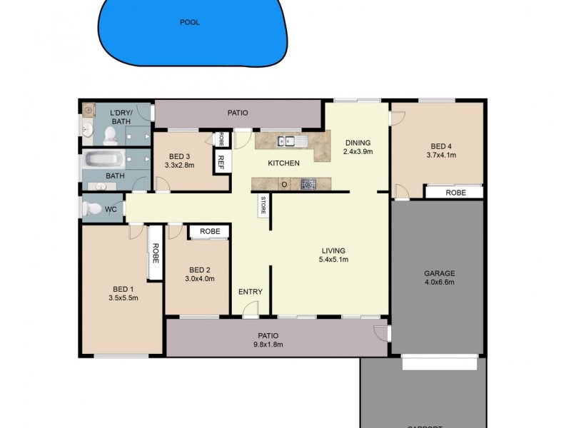 6 Endeavour Court, Forster NSW 2428 Floorplan