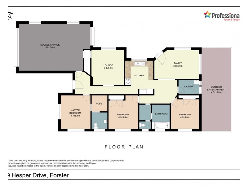 19 Hesper Drive, Forster NSW 2428 Floorplan