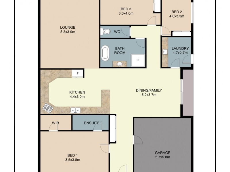 2/12 Cassandra Crescent, Tuncurry NSW 2428 Floorplan