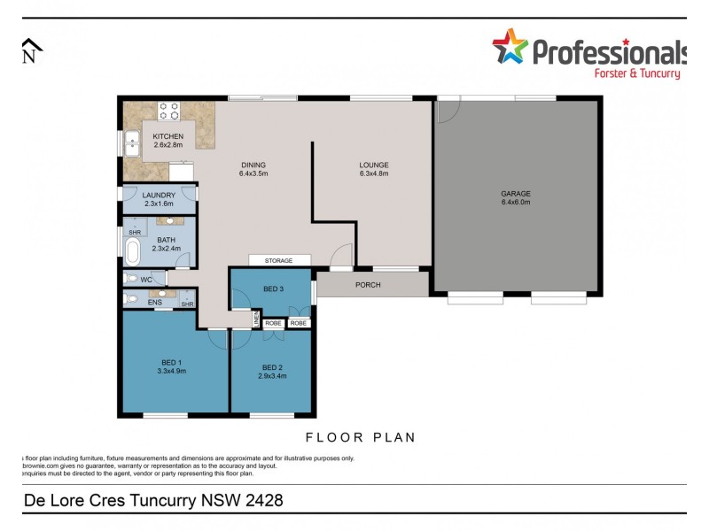 7 De Lore Crescent, Tuncurry NSW 2428 Floorplan