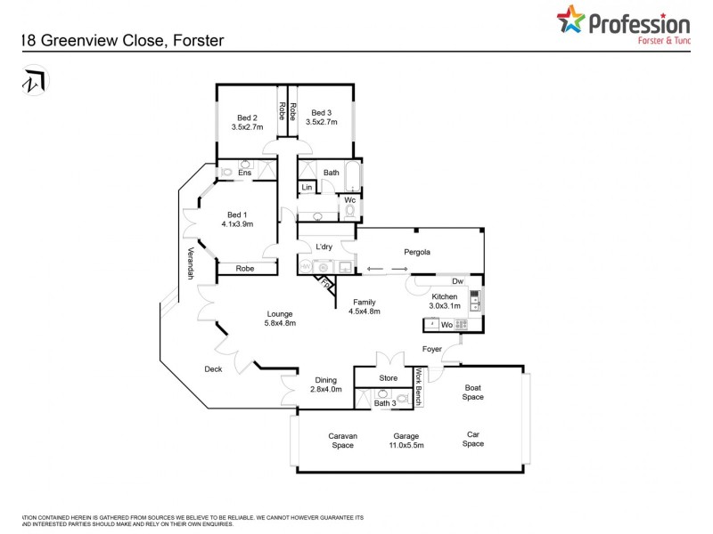 18 Greenview Close, Forster NSW 2428 Floorplan