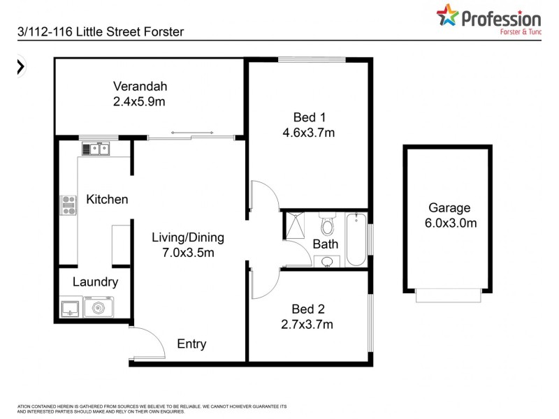 3/112 Little Street, Forster NSW 2428 Floorplan