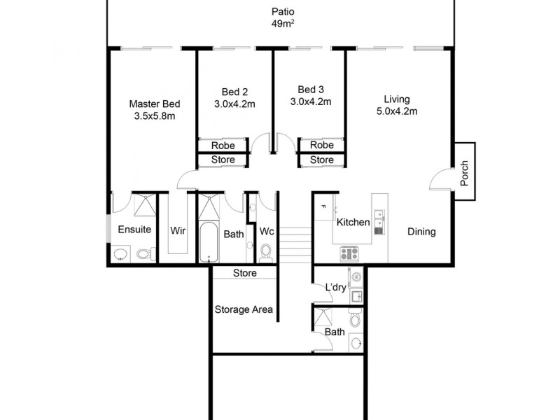 1/82 Head Street, Forster NSW 2428 Floorplan